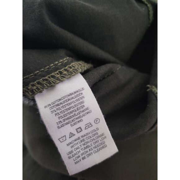 Free People Pull On Jeans 29 Womens Olive Green Skinny Leg Raw Hem Stretchy - Picture 6 of 6